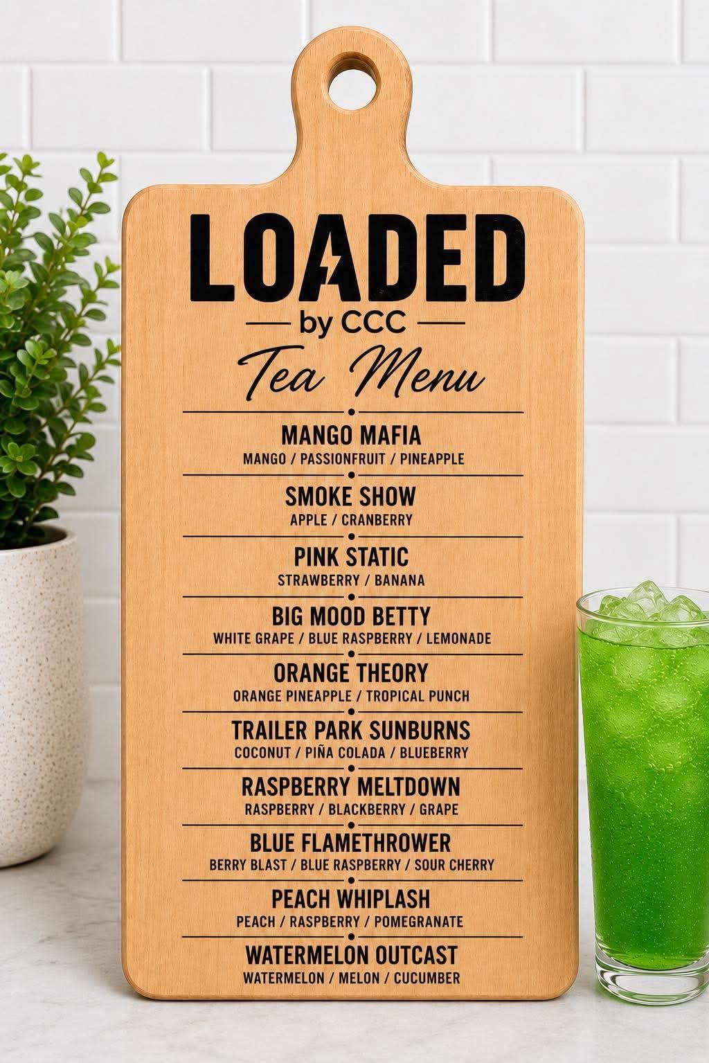 Limited Edition Tea menu